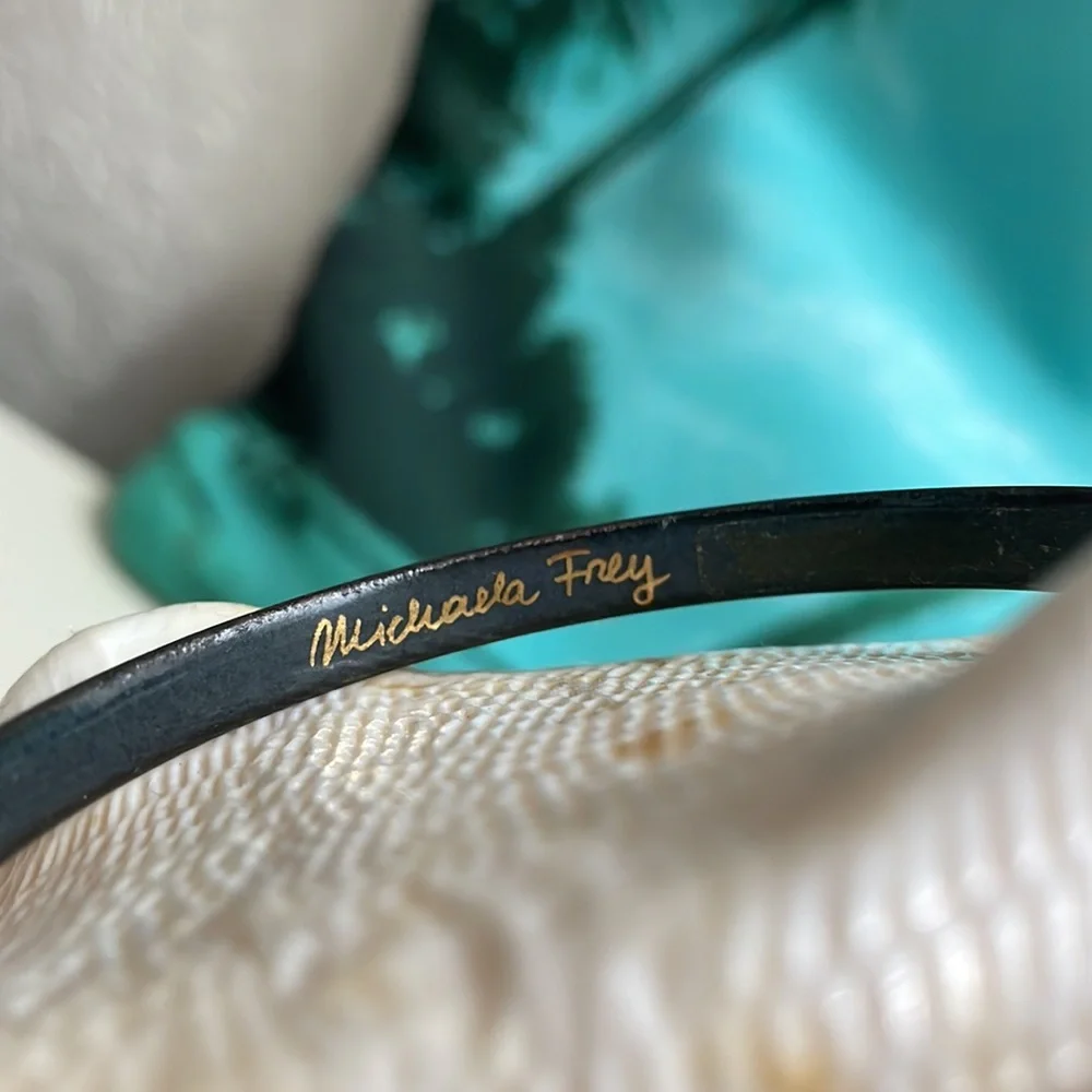 Michaela Frey Vintage Enamel Bangle Snail & Mouse Children’s Bangle Bracelets